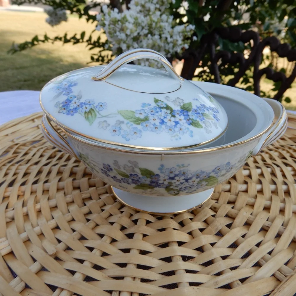 Vintage Floral Sugar Bowl & Lid - Picture 3 of 6